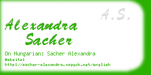 alexandra sacher business card